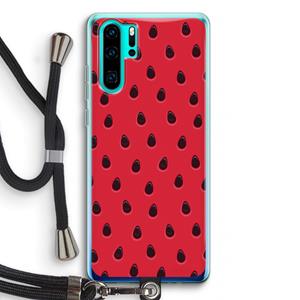 CaseCompany Watermelon: Huawei P30 Pro Transparant Hoesje met koord