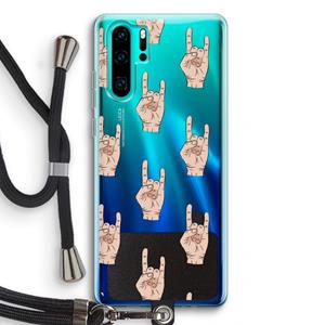 CaseCompany Rock: Huawei P30 Pro Transparant Hoesje met koord