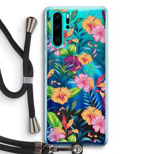 CaseCompany Tropisch 2: Huawei P30 Pro Transparant Hoesje met koord