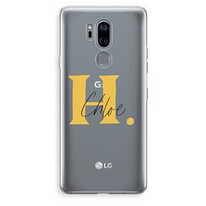 CaseCompany Amber Script: LG G7 Thinq Transparant Hoesje