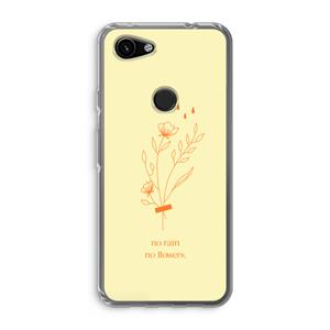 CaseCompany No rain no flowers: Google Pixel 3a Transparant Hoesje