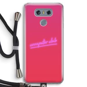 CaseCompany Vice Glow: LG G6 Transparant Hoesje met koord