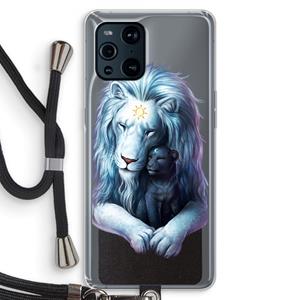 CaseCompany Child Of Light: Oppo Find X3 Pro Transparant Hoesje met koord