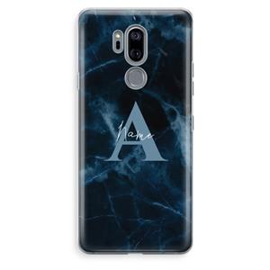 CaseCompany Midnight Marble: LG G7 Thinq Transparant Hoesje