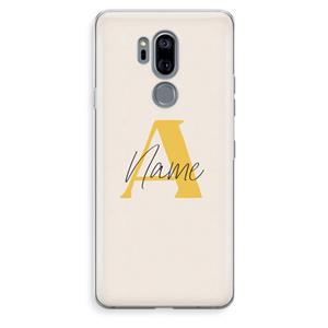 CaseCompany Amber Script: LG G7 Thinq Transparant Hoesje