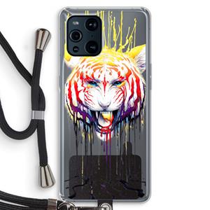 CaseCompany Fading: Oppo Find X3 Pro Transparant Hoesje met koord