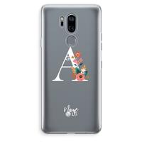 CaseCompany Pink Bouquet: LG G7 Thinq Transparant Hoesje