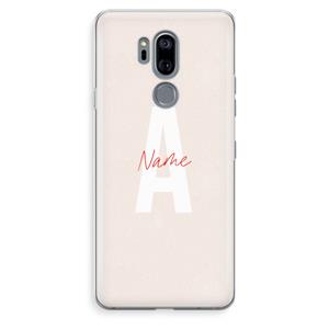 CaseCompany Strawberry Milkshake: LG G7 Thinq Transparant Hoesje