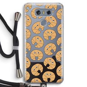 CaseCompany Croissant: LG G6 Transparant Hoesje met koord