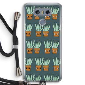 CaseCompany Sansevieria: LG G6 Transparant Hoesje met koord
