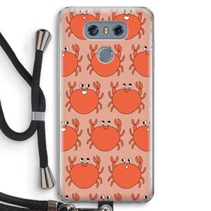 CaseCompany Krab: LG G6 Transparant Hoesje met koord