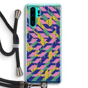 CaseCompany Skew Blush 1: Huawei P30 Pro Transparant Hoesje met koord