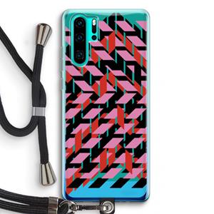 CaseCompany Skew Blush 2: Huawei P30 Pro Transparant Hoesje met koord