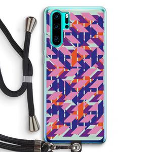 CaseCompany Skew Blush 3: Huawei P30 Pro Transparant Hoesje met koord