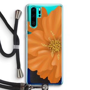 CaseCompany Orange Ellila flower: Huawei P30 Pro Transparant Hoesje met koord