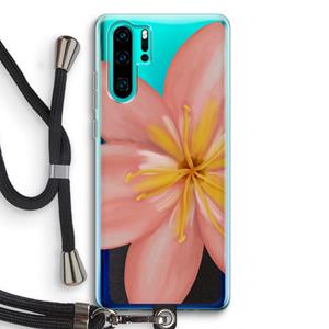 CaseCompany Pink Ellila Flower: Huawei P30 Pro Transparant Hoesje met koord