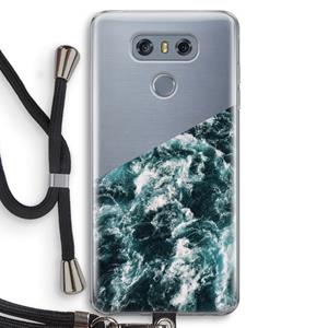 CaseCompany Zee golf: LG G6 Transparant Hoesje met koord