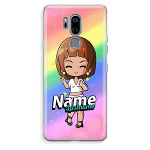 CaseCompany Chibi Maker vrouw: LG G7 Thinq Transparant Hoesje