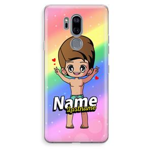 CaseCompany Chibi Maker man: LG G7 Thinq Transparant Hoesje