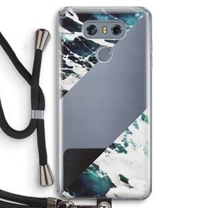 CaseCompany Golven: LG G6 Transparant Hoesje met koord