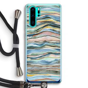 CaseCompany Watercolor Agate: Huawei P30 Pro Transparant Hoesje met koord