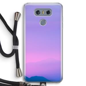 CaseCompany Sunset pastel: LG G6 Transparant Hoesje met koord