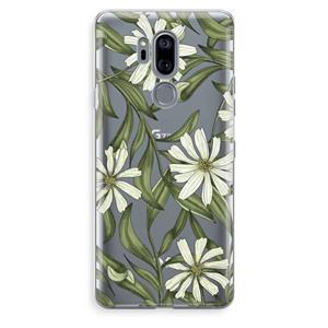 CaseCompany Wit bloemenpatroon: LG G7 Thinq Transparant Hoesje