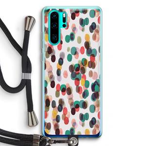 CaseCompany Tropical Dots: Huawei P30 Pro Transparant Hoesje met koord