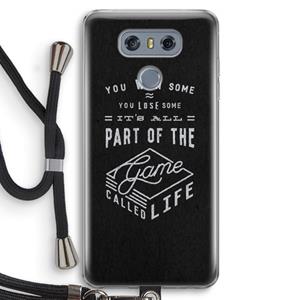 CaseCompany Life: LG G6 Transparant Hoesje met koord