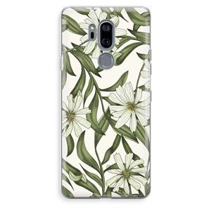 CaseCompany Wit bloemenpatroon: LG G7 Thinq Transparant Hoesje