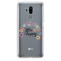 CaseCompany Happy days: LG G7 Thinq Transparant Hoesje