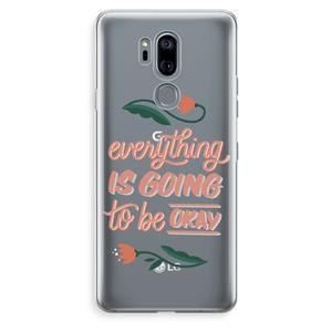 CaseCompany Optimistic flower girl: LG G7 Thinq Transparant Hoesje