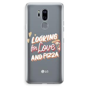 CaseCompany Pizza is the answer: LG G7 Thinq Transparant Hoesje