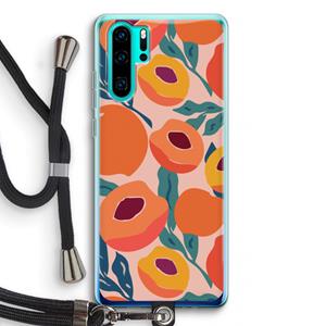 CaseCompany Perzik: Huawei P30 Pro Transparant Hoesje met koord