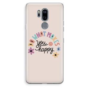 CaseCompany Happy days: LG G7 Thinq Transparant Hoesje