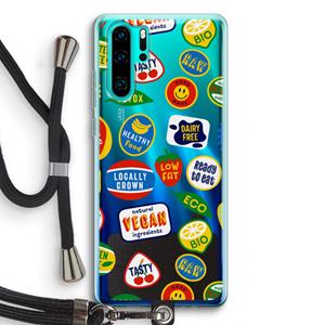 CaseCompany Fruitsticker: Huawei P30 Pro Transparant Hoesje met koord