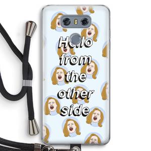 CaseCompany Hello: LG G6 Transparant Hoesje met koord