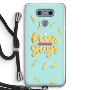 CaseCompany Always fries: LG G6 Transparant Hoesje met koord