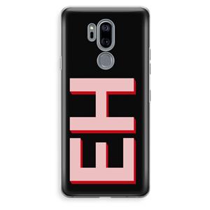 CaseCompany Monogram: LG G7 Thinq Transparant Hoesje