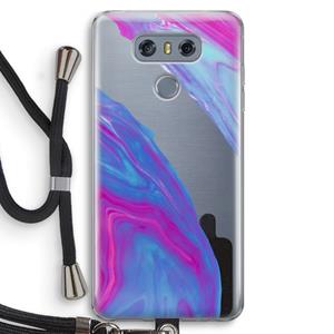 CaseCompany Zweverige regenboog: LG G6 Transparant Hoesje met koord