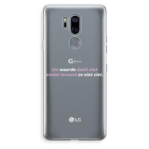 CaseCompany uw waarde daalt niet: LG G7 Thinq Transparant Hoesje