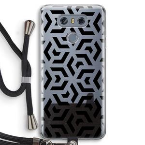 CaseCompany Crazy pattern: LG G6 Transparant Hoesje met koord