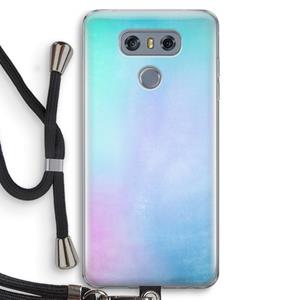 CaseCompany mist pastel: LG G6 Transparant Hoesje met koord