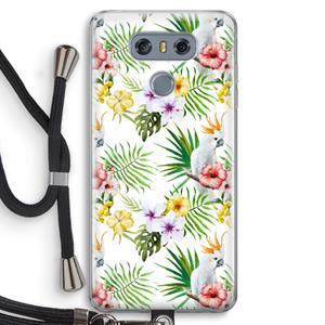 CaseCompany Gele kuif: LG G6 Transparant Hoesje met koord