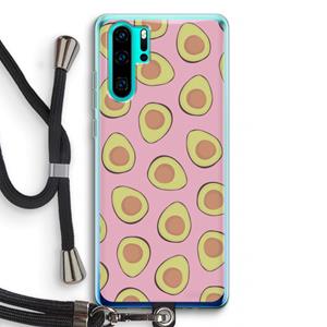 CaseCompany Dancing avocados: Huawei P30 Pro Transparant Hoesje met koord