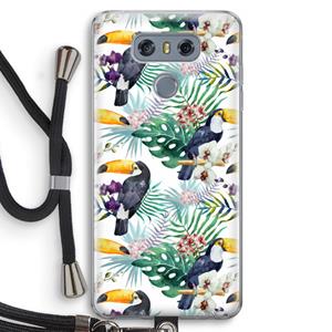 CaseCompany Tukans: LG G6 Transparant Hoesje met koord