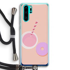 CaseCompany Donut: Huawei P30 Pro Transparant Hoesje met koord