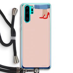 CaseCompany High heels: Huawei P30 Pro Transparant Hoesje met koord