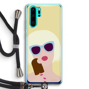 CaseCompany Ice cream: Huawei P30 Pro Transparant Hoesje met koord