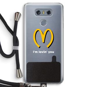 CaseCompany I'm lovin' you: LG G6 Transparant Hoesje met koord